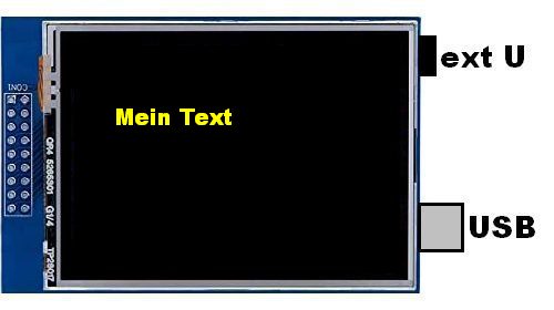 Mein Text auf dem Display